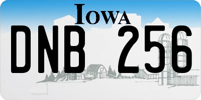 IA license plate DNB256