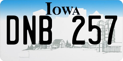 IA license plate DNB257