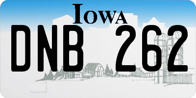 IA license plate DNB262
