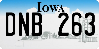 IA license plate DNB263