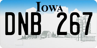 IA license plate DNB267