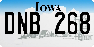 IA license plate DNB268