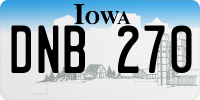 IA license plate DNB270