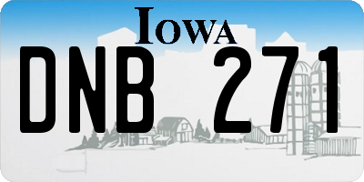 IA license plate DNB271