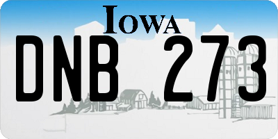 IA license plate DNB273