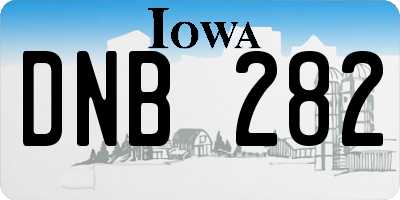 IA license plate DNB282
