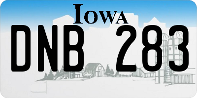 IA license plate DNB283