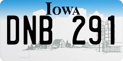 IA license plate DNB291