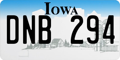 IA license plate DNB294