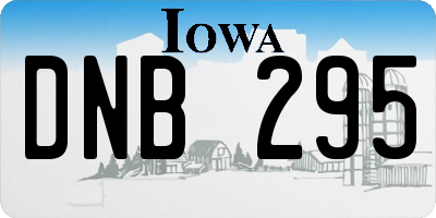 IA license plate DNB295