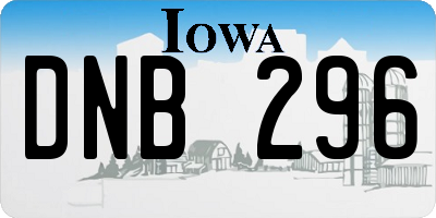 IA license plate DNB296