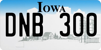 IA license plate DNB300