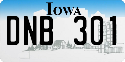 IA license plate DNB301