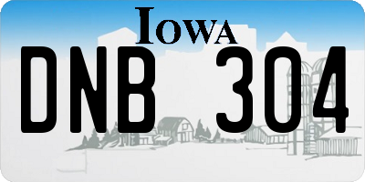 IA license plate DNB304