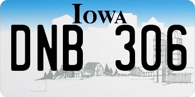 IA license plate DNB306