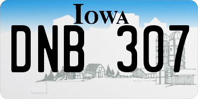 IA license plate DNB307