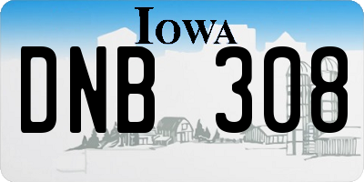 IA license plate DNB308