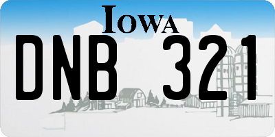 IA license plate DNB321