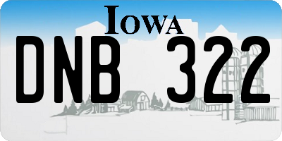 IA license plate DNB322