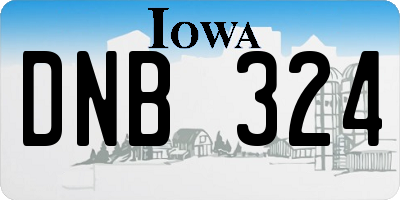 IA license plate DNB324