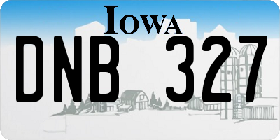 IA license plate DNB327