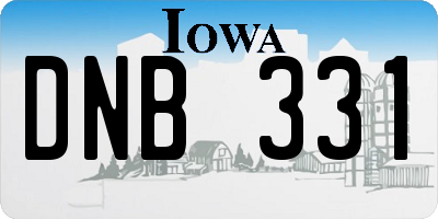 IA license plate DNB331
