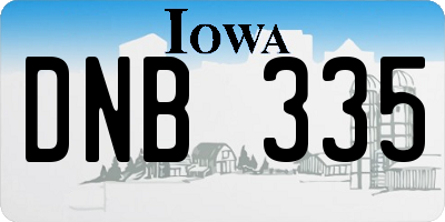 IA license plate DNB335
