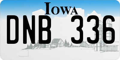 IA license plate DNB336