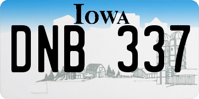 IA license plate DNB337