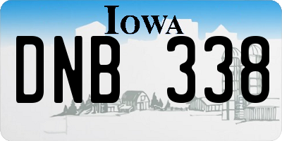 IA license plate DNB338