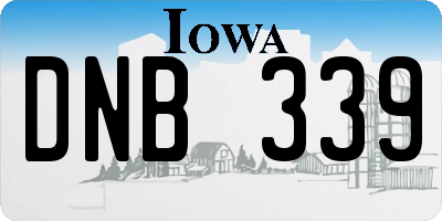 IA license plate DNB339