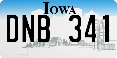 IA license plate DNB341