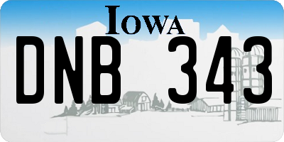 IA license plate DNB343