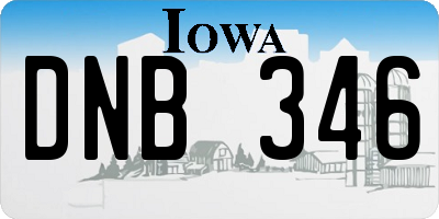 IA license plate DNB346