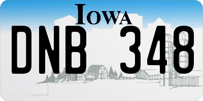 IA license plate DNB348