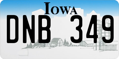 IA license plate DNB349