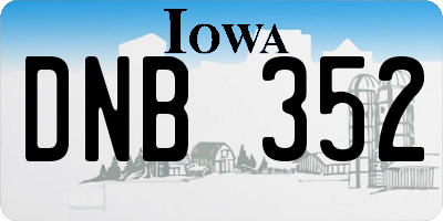 IA license plate DNB352