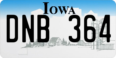 IA license plate DNB364