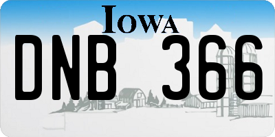 IA license plate DNB366