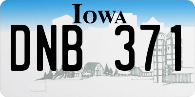 IA license plate DNB371