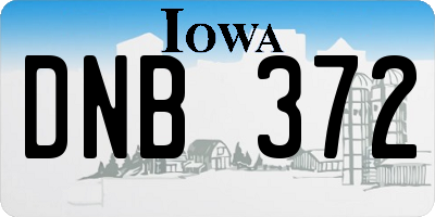 IA license plate DNB372