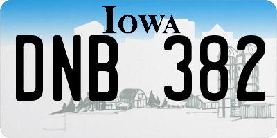 IA license plate DNB382