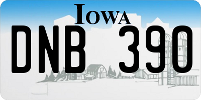 IA license plate DNB390