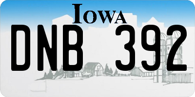 IA license plate DNB392