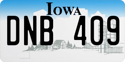 IA license plate DNB409