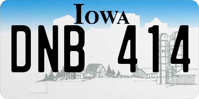 IA license plate DNB414