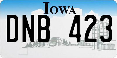 IA license plate DNB423