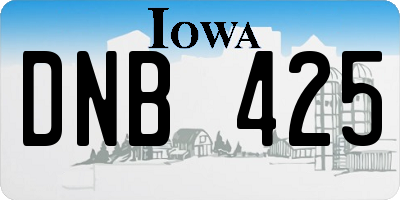 IA license plate DNB425