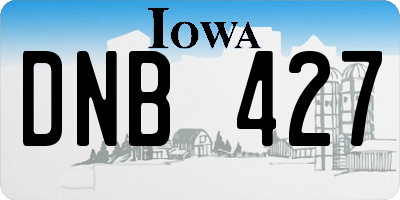 IA license plate DNB427