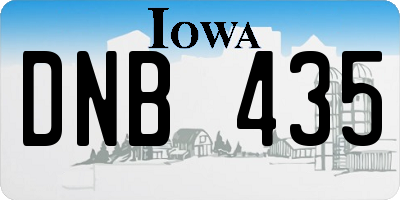 IA license plate DNB435